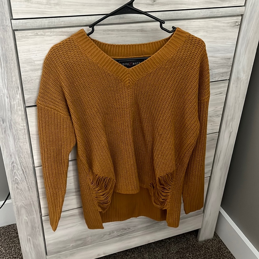 Distressed sweater